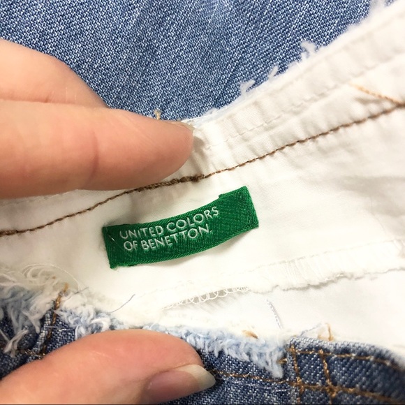 United Colors of Beneton Wide Leg Pants w Denim - Picture 5 of 8